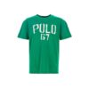 Solid Green Crew Neck Short-Sleeve T-Shirt