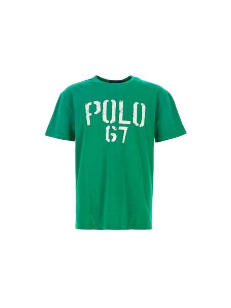 Solid Green Crew Neck Short-Sleeve T-Shirt