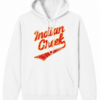 White Pullover Hoodie with 'Indian Creek' Red Script Print