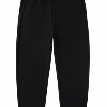 Black Jogger Pants with Tapered Leg