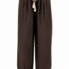 Dark Brown Harem Pants with Tassel Drawstring